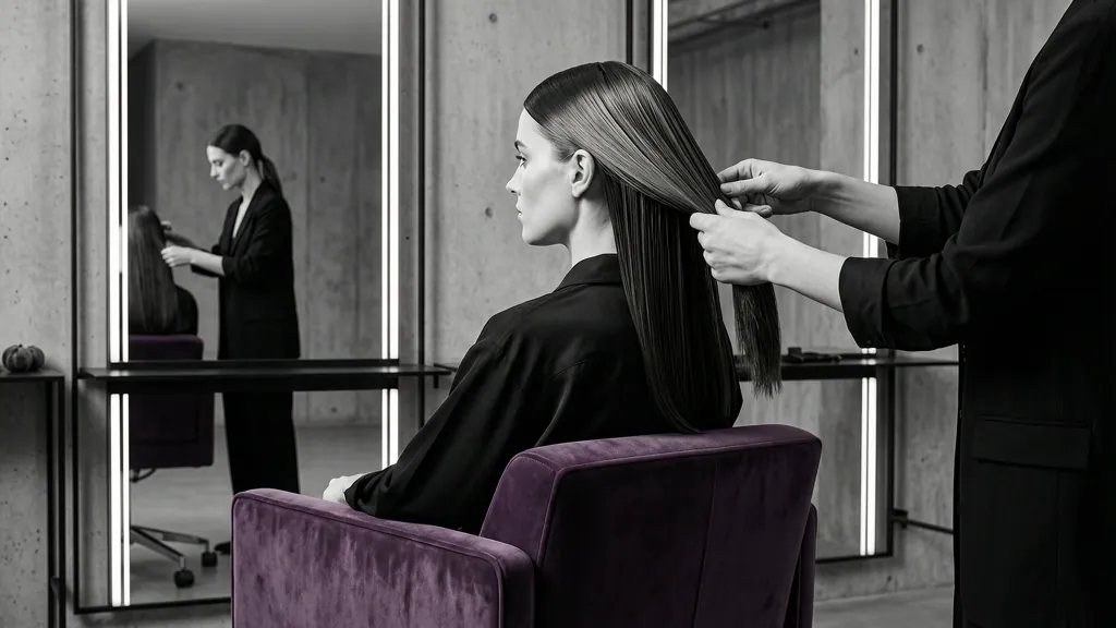 Editorial-Haarschnitt im Salon Noir